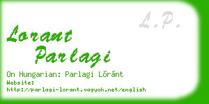 lorant parlagi business card