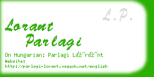 lorant parlagi business card